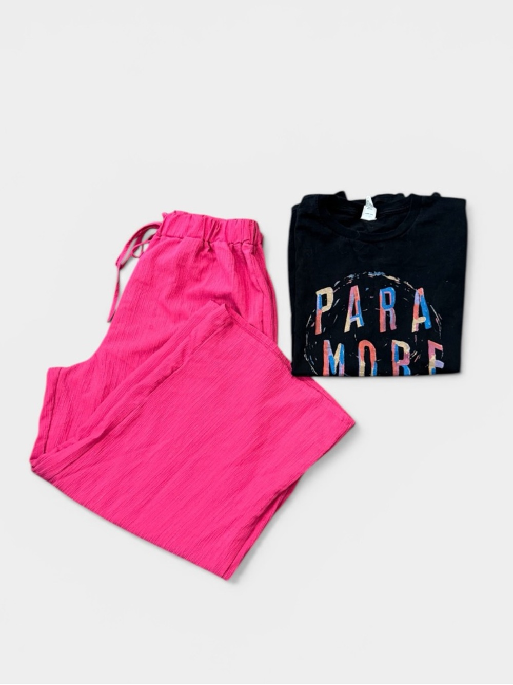 Paramore Band T - Hot Pink Wide Leg Pants